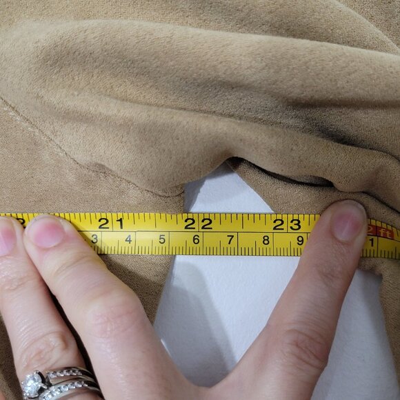 💕Vintage Dark Sand Country Chic Long Sleeve 90's Button Front Shirt Cottagecore - Picture 8 of 9